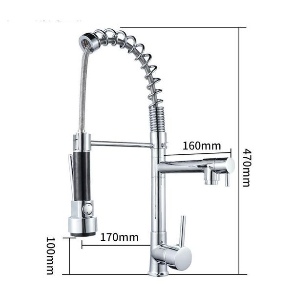 

kitchen spring brass faucets nickle chrome mixer tap pull out kitchen faucet cold sink mixer tap 2 functions kitche qylcib