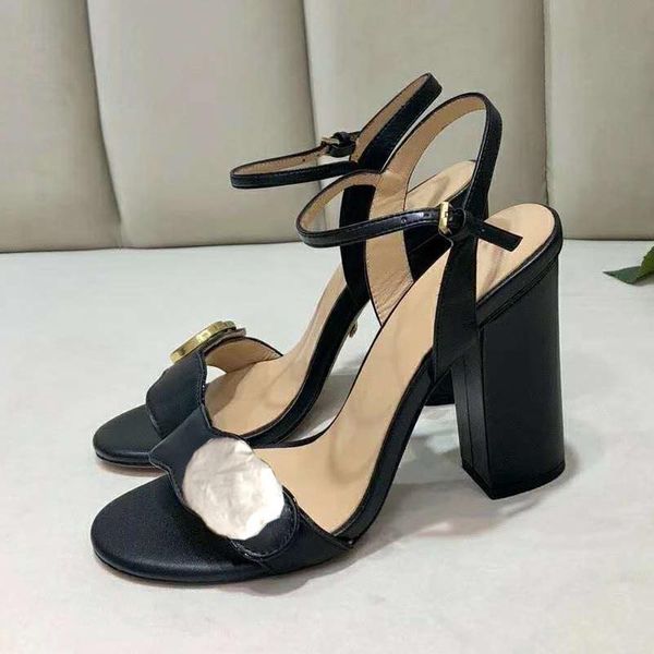

red wedding bridesmaid high heels designer summer ladies sandals fashion and beautiful heightening thick sole word buckle roman women's, Black