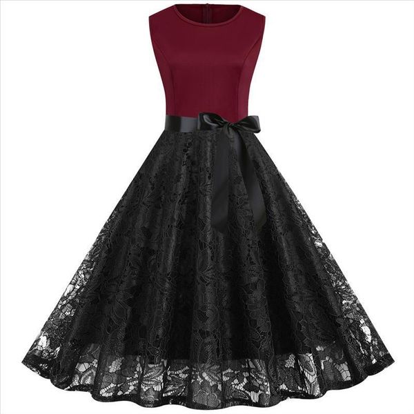 

good fabric 2020 new design women dress vintage party korean knitted asymmetric kawaii work new gothic office 50300, Black;gray