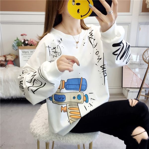 

a4dww 2020 autumn clothing loose plus women's plus size sleeve clothing 200kg fat mm fat sister slimming medium thin long coat hbzlj, White