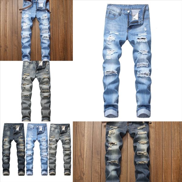 

xbqbt джинсы моды мужские разорванные джинсы комбинезоны дыры шорты летняя уличная одежда огорченная натуральная кабина джинсовый человек хи, Black