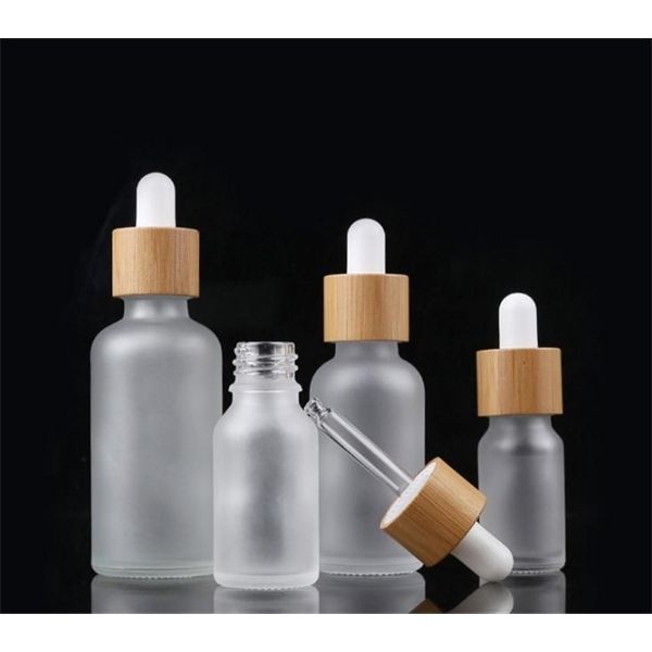 

15ml 20ml 30ml 50ml 100ml oil bottle with bamboo essence in frosted glass dropper dhb645