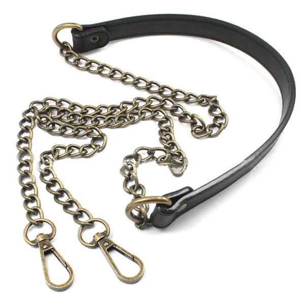 

shoulder strap replacement metal durable diy multipurpose fashion easy install electroplated accessories bag chain, Black