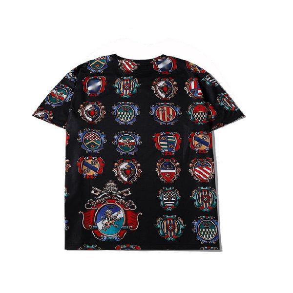 

new men t shirt silk smooth and soft graffiti pattern printed fashion casual short sleeve shirts designer t shirts and woman s-xxl, White;black