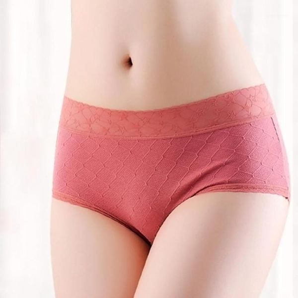

women's panties women breathable stars soft lace hem high waist cotton underwear briefs1, Black;pink