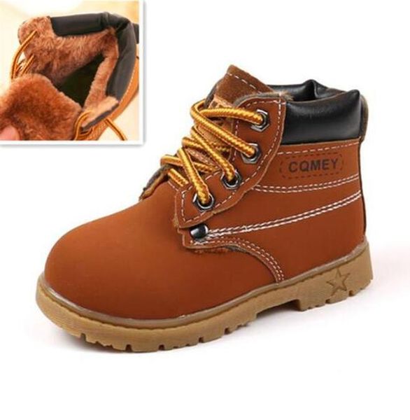 

осень зимние детские ботинки ботинки девочек martin ботинки мальчики плюшевые снежные мотоцикл ботинки оружия rome детская спортивная обувь, Black