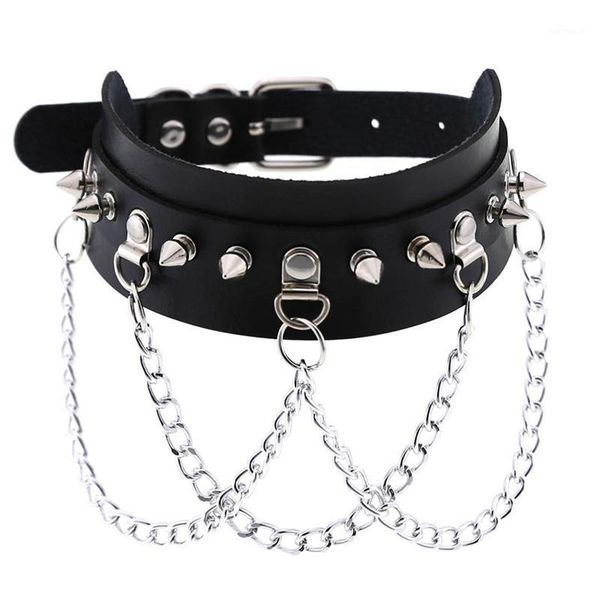 

harajuku punk choker chain collar goth metal chain choker necklace1, Golden;silver