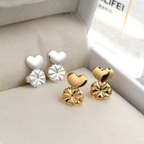 

новые модные волшебные серьги в любовном сердце-сердечных серьги для женщин подъемники поддерживают регулируемые гипоаллергенные почтовые се, Golden;silver