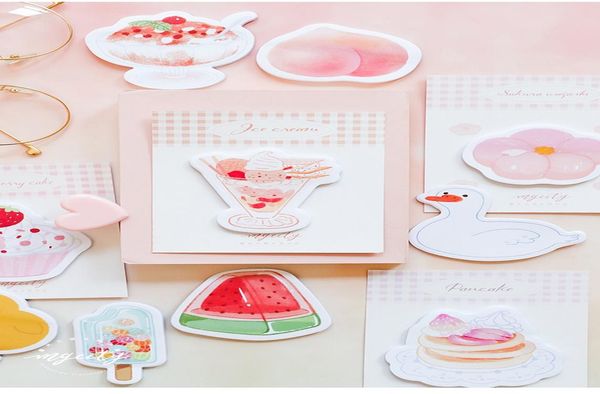 

6 шт. летняя закуска липкий заметки набор торт ледяной память почтовые накладки наклейка вкладка маркер канцелярские товары офисные школьные