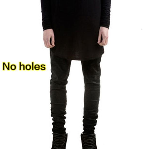 

2021 new men's male fashion casual trousers american high-street jeans slim-fit destruction knee-hole stretch long denim pants 4xj7, Blue