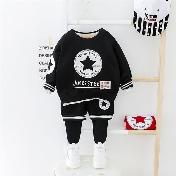 

hylkidhuose toddler infant clothing sets baby girls boys t shirt pants casual sports clothes children vacation clothing y200323, White