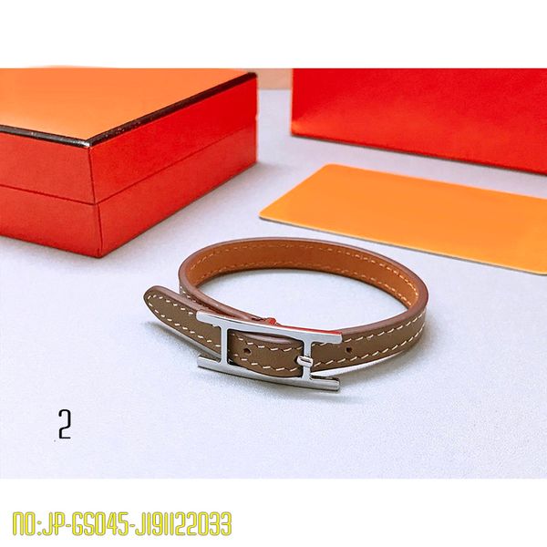 

new jewelry bracelet for womans stainless steel real leather bangles fashion letter bracelets gold bangle designer brand jewelry for woman, Black