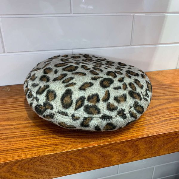 

leopard beret in jmx autumn and winter, Blue;gray