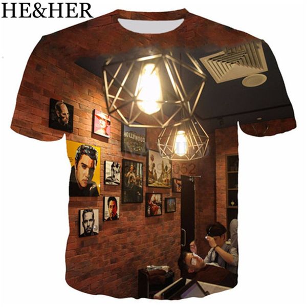 

new classic barber retro graph style 3d print shirts hentai anime comics men clothing