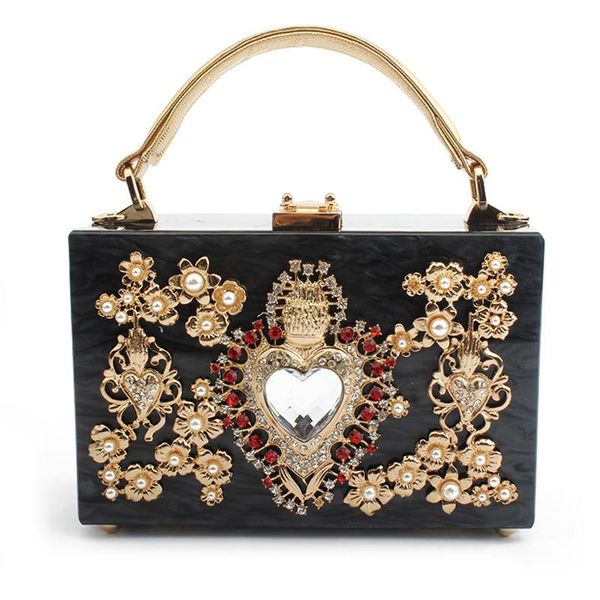 

металлические цветы вечерние сумки элегантный акриловые цветы партии сцепление сумки на ремне сумки женские crossbody сумка для женщин 2020