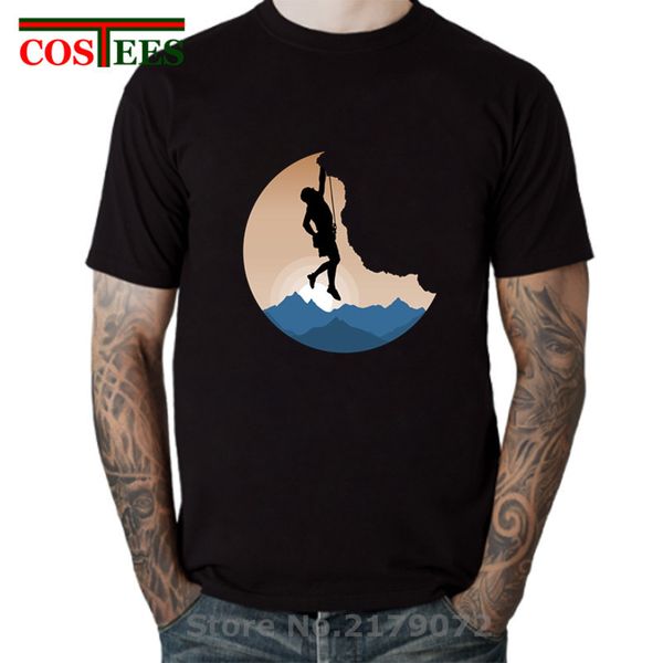 

2020 new arrival summer tees bouldering and rock climbing rock climing moon mountain rock climber sport hooded sweatshirt hoodie men t shirt