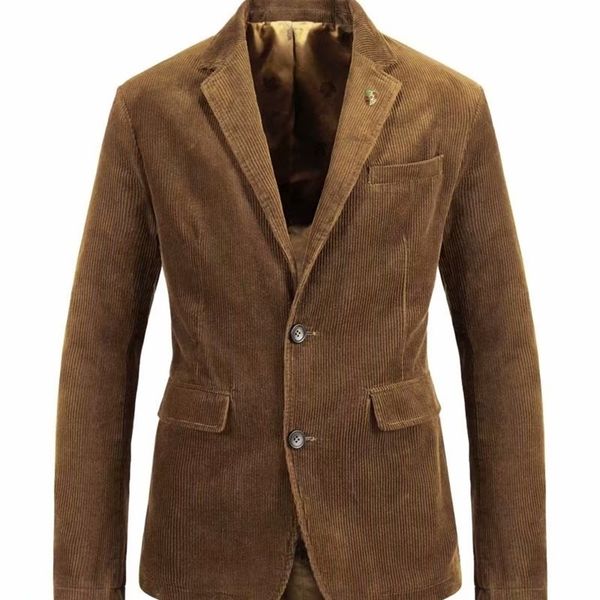 

icpans corduroy men's casual blazer brand fashion male fit slim jacket coat men blazer terno masculino vetement homme lj201223, White;black