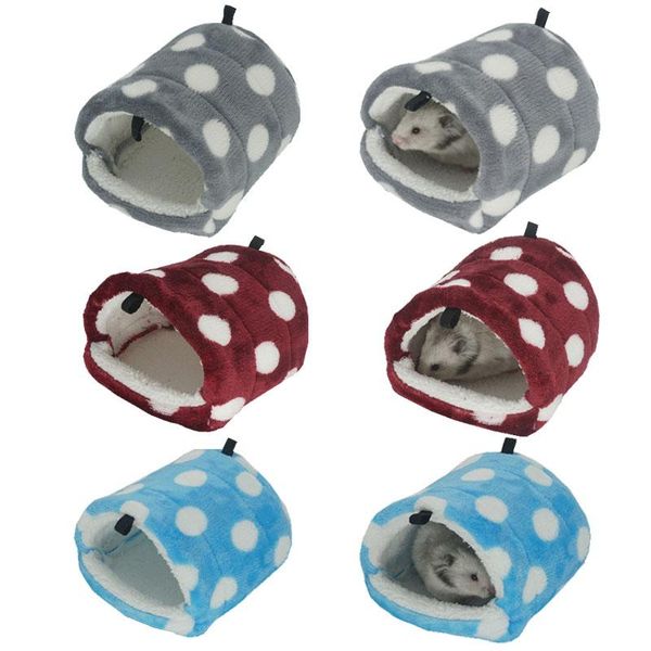

rodent/guinea pig/rat/hedgehog dots winter small pet warm cage mini nest small animal hamster house new born cat dog bed mat