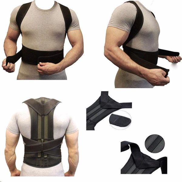 

spine back corset posture correction steel straps babaka posture corrector back shoulder support belt elastic braces dropship bbynsc