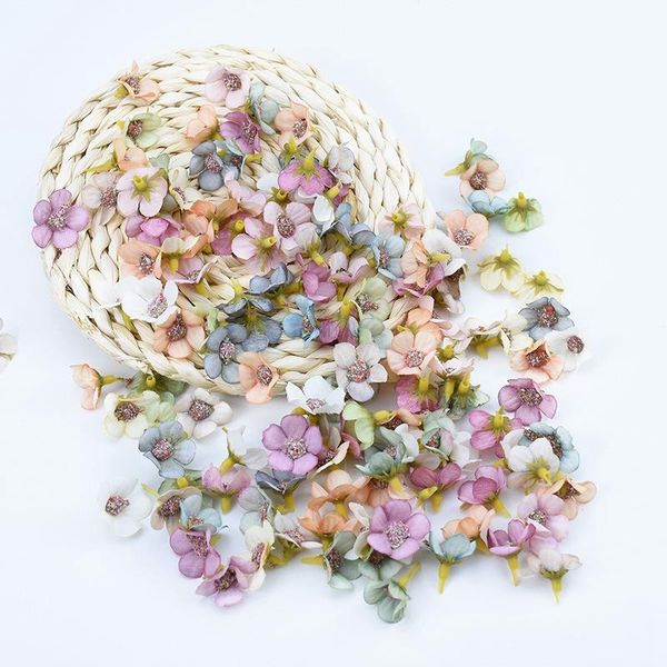 

50pcs 2cm multicolor daisy flower head mini silk artificial wreath wedding home wedding party decoration bbynfa garden2010