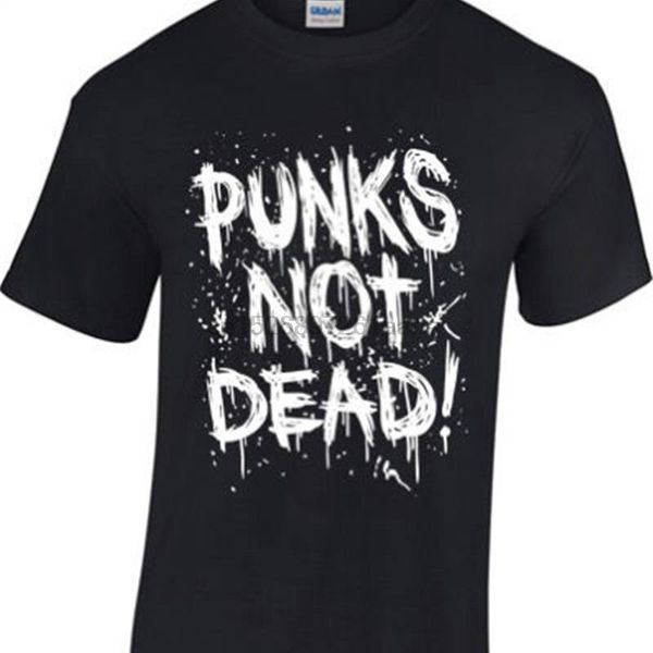 

новая 2020 смешного лето хлопка рубашки мода punks not dead короткого compression футболка для мужчин спорт с капюшоном hoodie