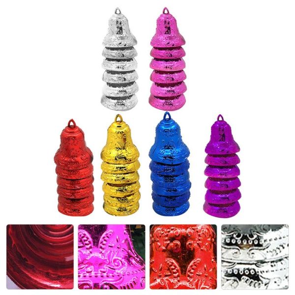 

6packs/36pcs christmas bell decor creative festival tree pendant random color