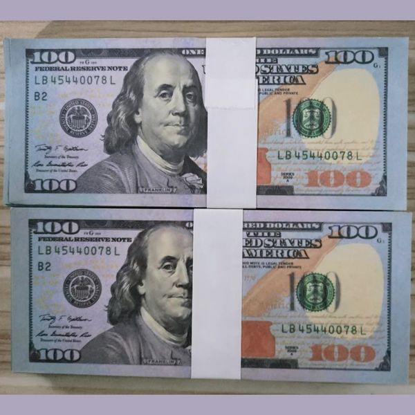 

us dollar fake prop money pretend paper 20/ 50/ 100 props euro dollars pounds bills movie paper money 100pcs/ pack