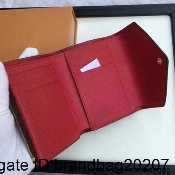 

wholesale leather for multicolor designer short wallet card holder women purse classic zipper pocket victorine, Red;black