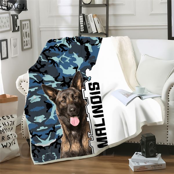 

cloocl animal malinois dog 3d print harajuku air conditioning blanket sofa teens bedding throw blankets plush quilt