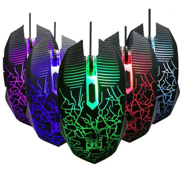 

mice professional optical 6 buttons wired gaming mouse colorful backlight 4000dpi computer drop 1