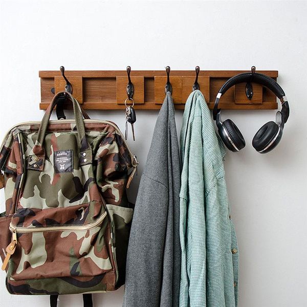 

1set movable wall-mounted modern style hanger wooden creative hook