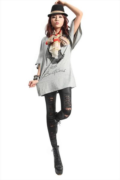 

fashion leather pants punk hallout out leather leggings brand new lace pant gothic trousers drop shipping, Black