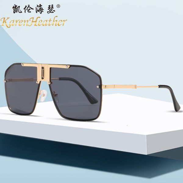 

new men's sunglasses 1036 outdoor fashion sunglasses men's and women's rimless sunglasses designer aws, White;black