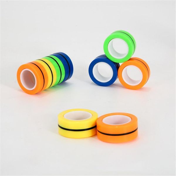 

the new magnetic ring relief toy anti-stress fingears stress reliver finger ring fidget spinner toys magnetic rings for adults kids gifts