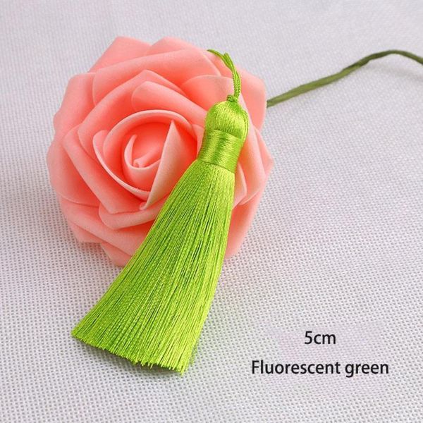 

2pcs lot 5cm short fat silk tassel fringe sewing bang tassel trim key tassels for diy pendant embellish curtain accessorie parts h jllwru