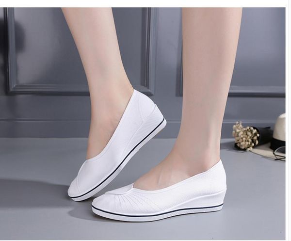

women's shoes spring and autumn fashion slope heel round head @cuo20, Black
