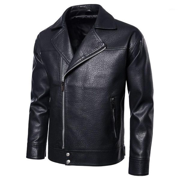 

autumn motorcycle leather jacket mens coats black fashion casual leather jacket outwear for men 2020 new1