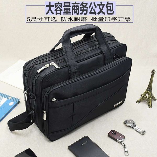 

briefcase men's case canvas large capacity oxford document bus travel msenger kit
