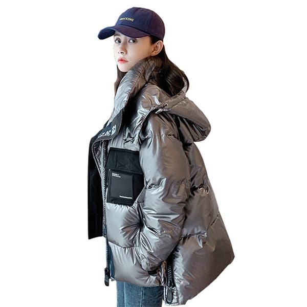 

thick coat winter jacket women down jacket for female students loose short bread coat thickened jacket 207 201029, Black