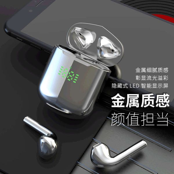 

display ak47 with bluetooth led digital wirels charging in ear busins stereo headset