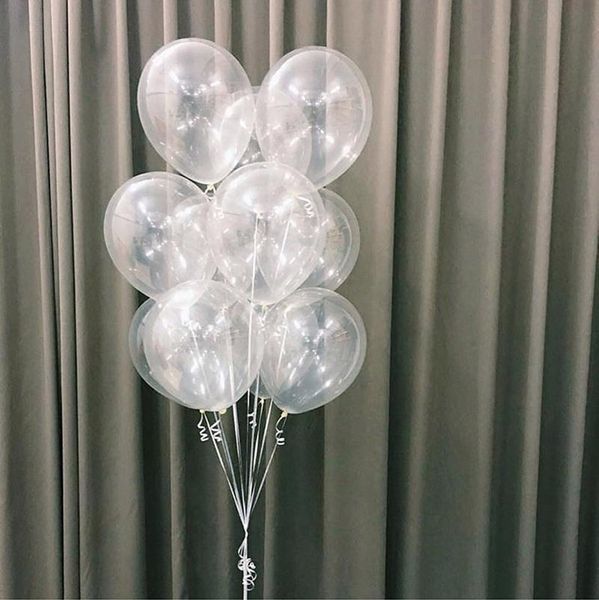 

10pcs lot 12 inch thick 2.8g clear latex balloon transparent ballon inflatable wedding decoration birthday party ballon qylsnq mywjqq