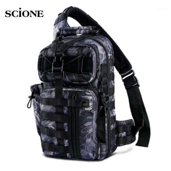 

army sling baghunting backpack for men molle tactical rucksack travel sac de sport outdoor camping bag fishing xa764+wa1