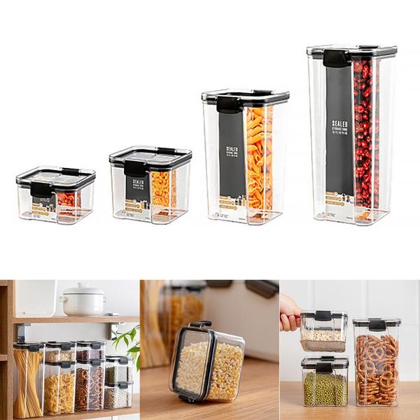

storage bottles & jars 1800ml kitchen container refrigerator multigrain tank bottle box sealed clear case