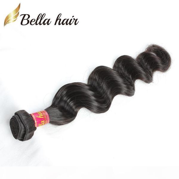 

indian human hair wefts with closures lace closure middle part with 3pieces hair extensions loose deep 4pcs lot bellahair natural color, Black;brown