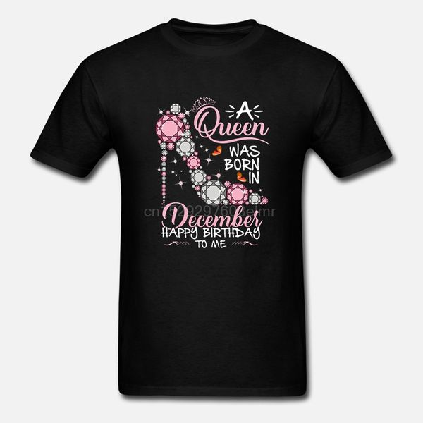 

men funny fashion a queen was born in december happy birthday to me diamond high heels version hoodie designers t shirts sweatshirt