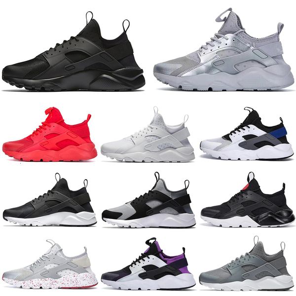 

new huarache i iv ultra running shoes for men women triple black white red grey oreo sneakers trainer breathable sports shoes