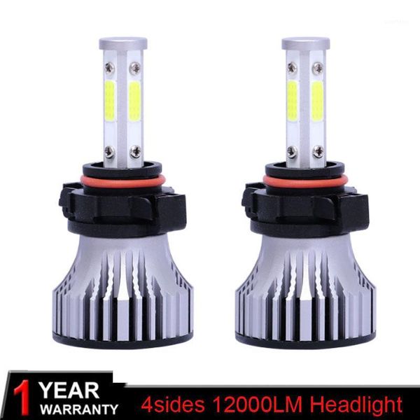 

car headlight with 4-side led chips h4 h7 h1 h8 h9 h11 9005 3 9006 4 9004 9007 h13 5202 car led head light lamp 12000lm bulb1