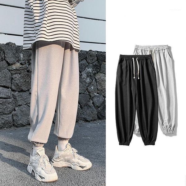 

streetwear sweatpants casual pants men new fashion harem pants ankle-length mens joggers sportwear trousers1, Black