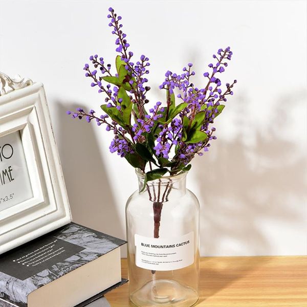 

decorative flowers & wreaths artificial flower bridal bouquet decoration hand fake silk lily of the valley branch wedding home