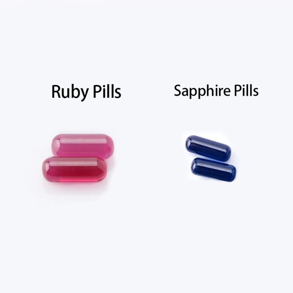 Mais recente Pills Ruby e Sapphire Pills 6mm * Comprimidos 15mm Insert Para Terp Slurp Quartz Banger Nails Vidro Água Bongos Dab Rigs Pipes